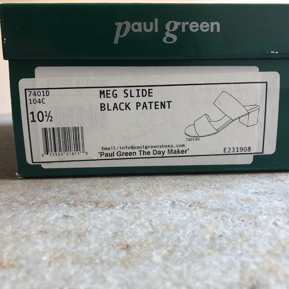 Paul Green Patent Leather Slides - Picture 2 of 8